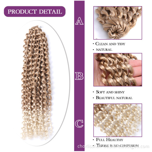 Wholesale Ombre Prelooped Passion Twist Water Wave Hair Synthetic Crochet Hair Braids Natural Passion Spring Twist For African